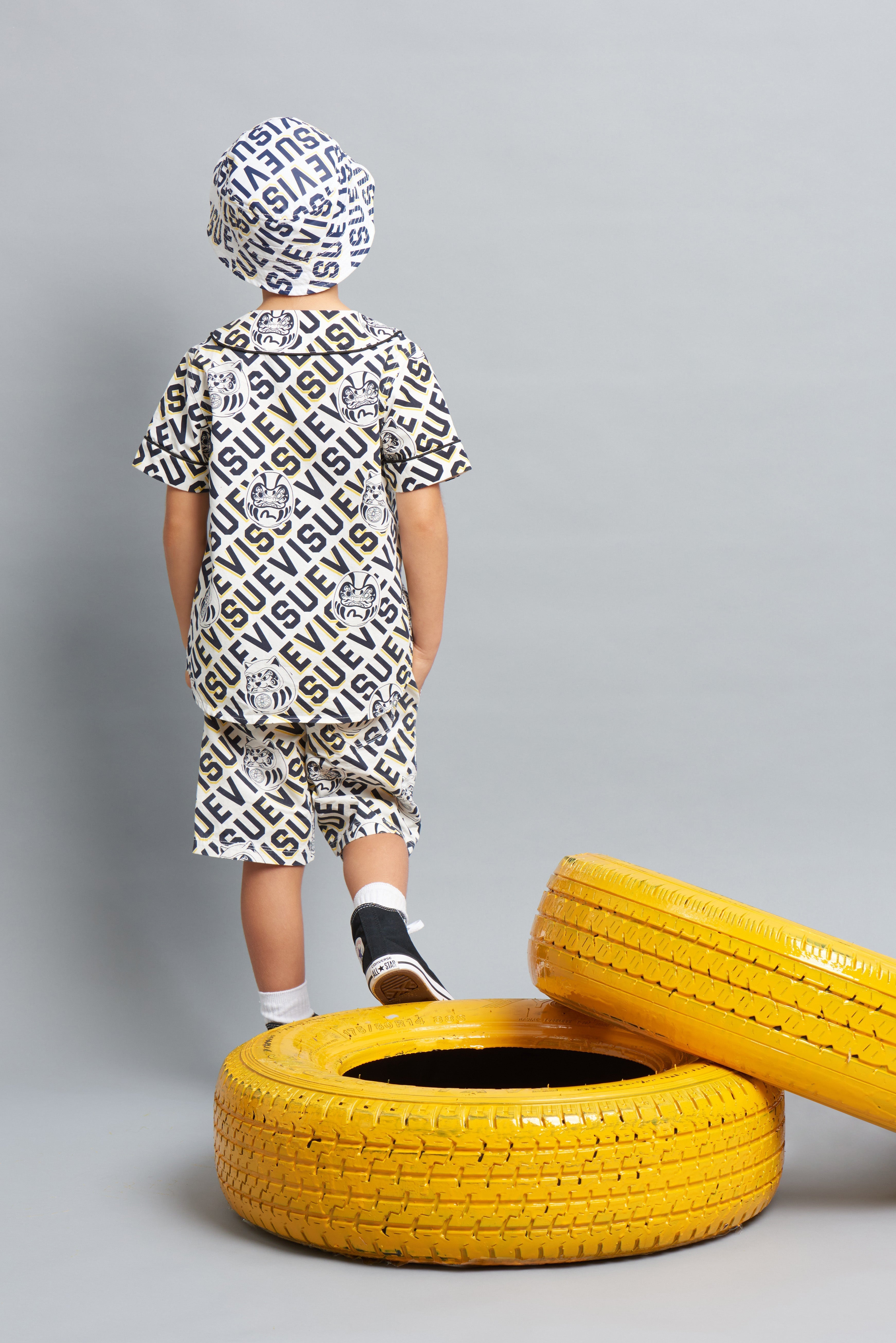 Allover Logo and Daruma Buddies Shorts