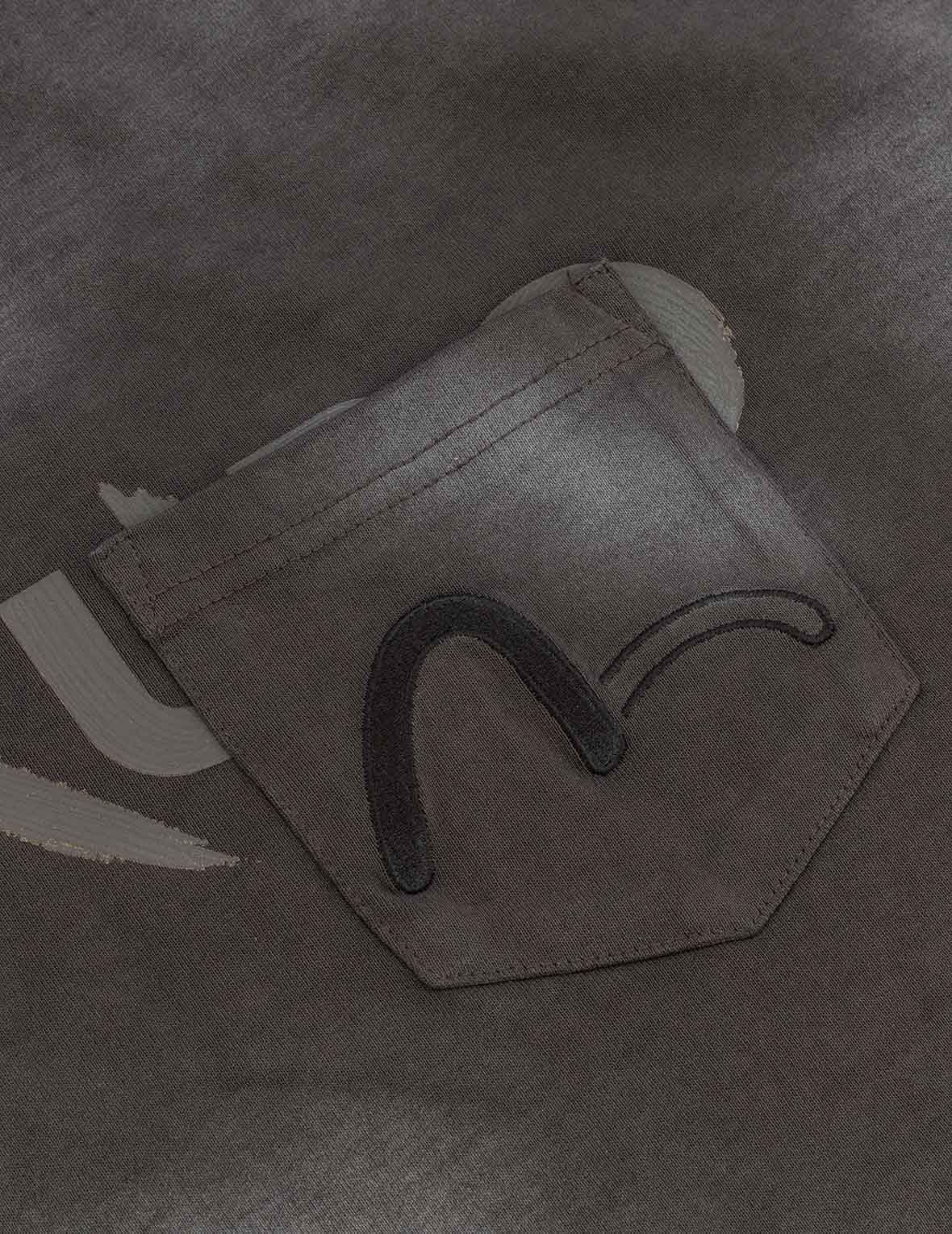 Garment Dyed Calligraphy Logo Print Oversized T-shirt