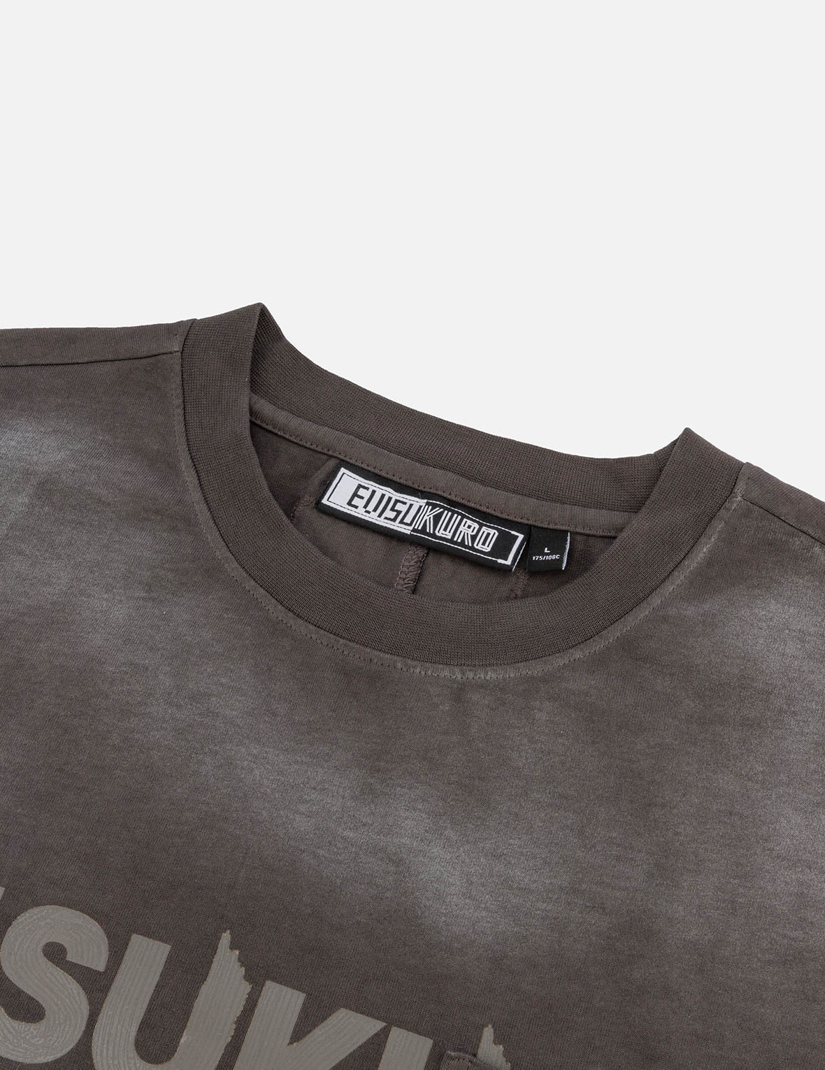 Garment Dyed Calligraphy Logo Print Oversized T-shirt