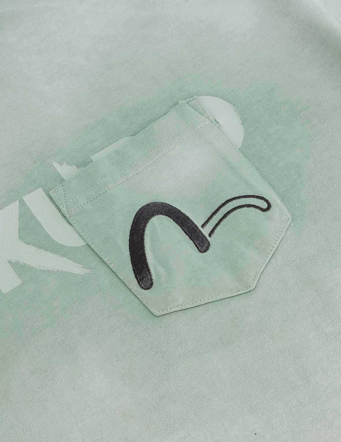 Garment Dyed Calligraphy Logo Print Oversized T-shirt