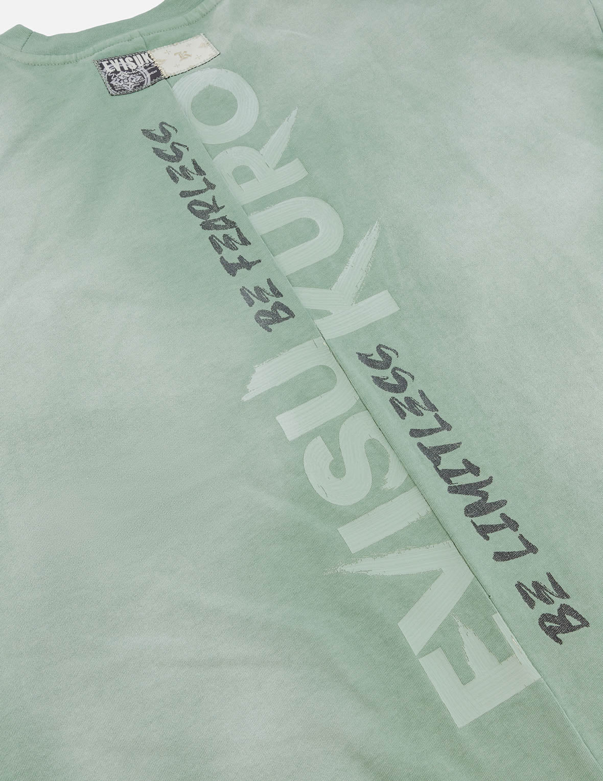 Garment Dyed Calligraphy Logo Print Oversized T-shirt