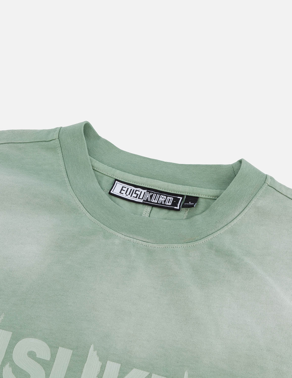 Garment Dyed Calligraphy Logo Print Oversized T-shirt