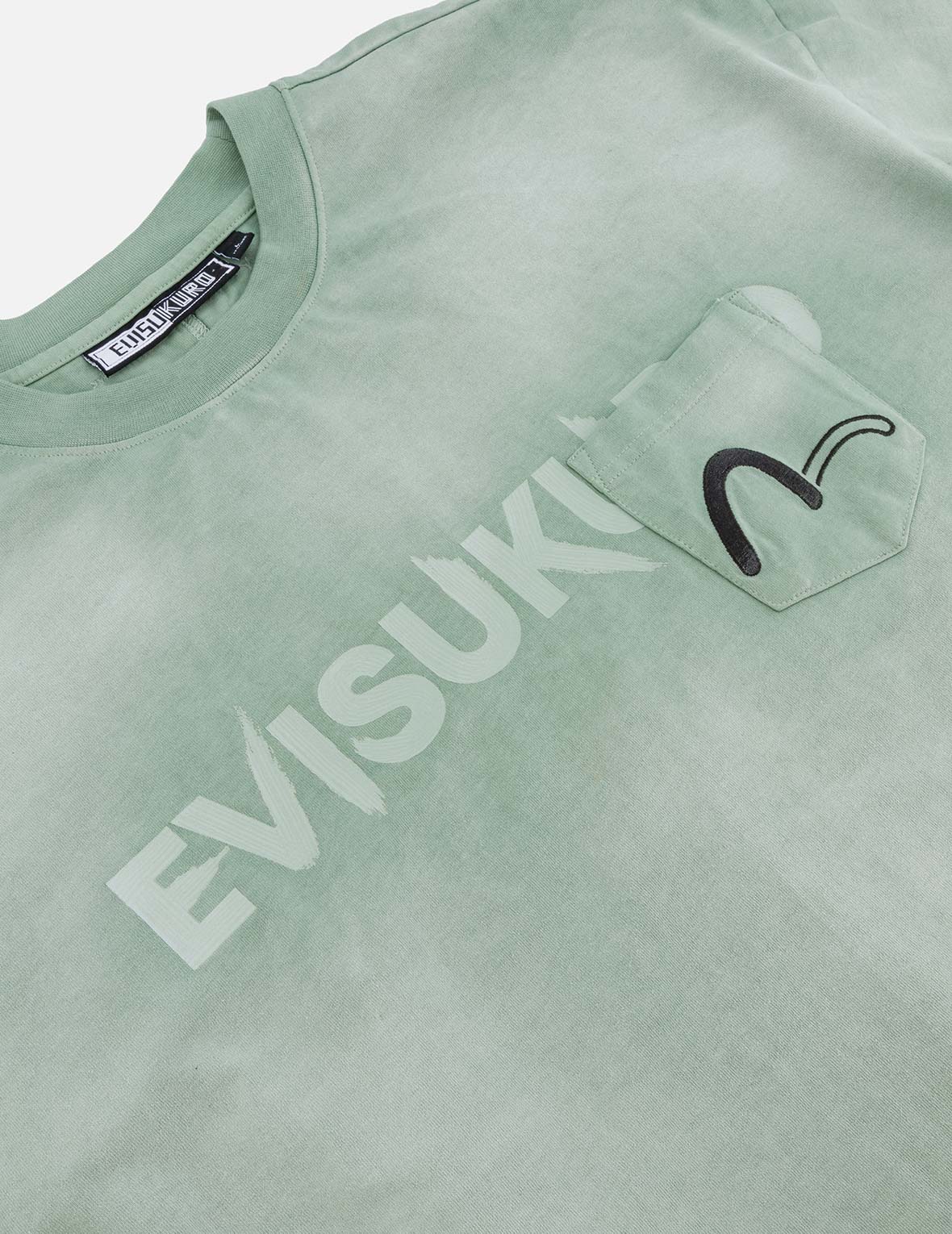 Garment Dyed Calligraphy Logo Print Oversized T-shirt