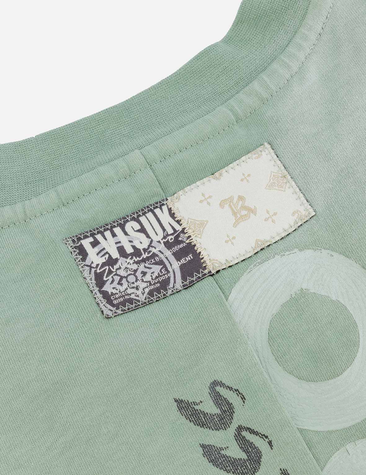 Garment Dyed Calligraphy Logo Print Oversized T-shirt