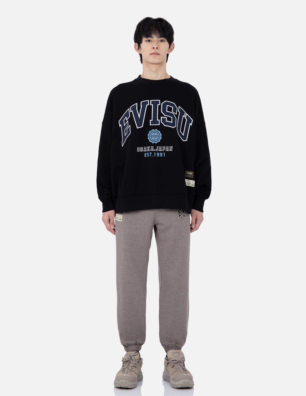 Retro Logo Print Oversized Sweatshirt