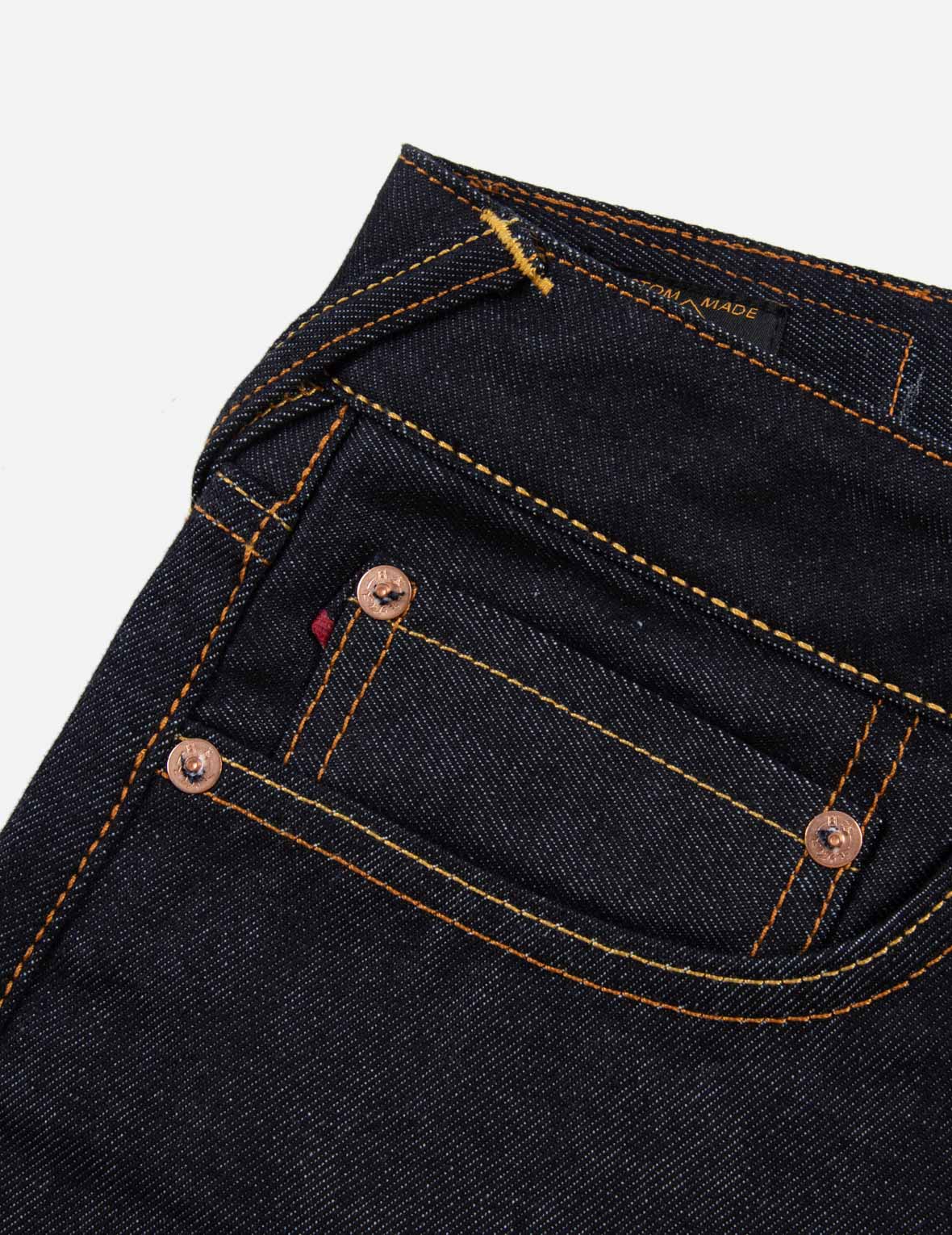 Seagull Print Pockets Taper Fit Jeans #2017