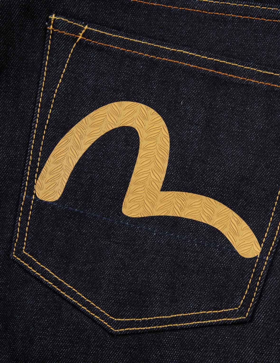 Seagull Print Pockets Taper Fit Jeans #2017