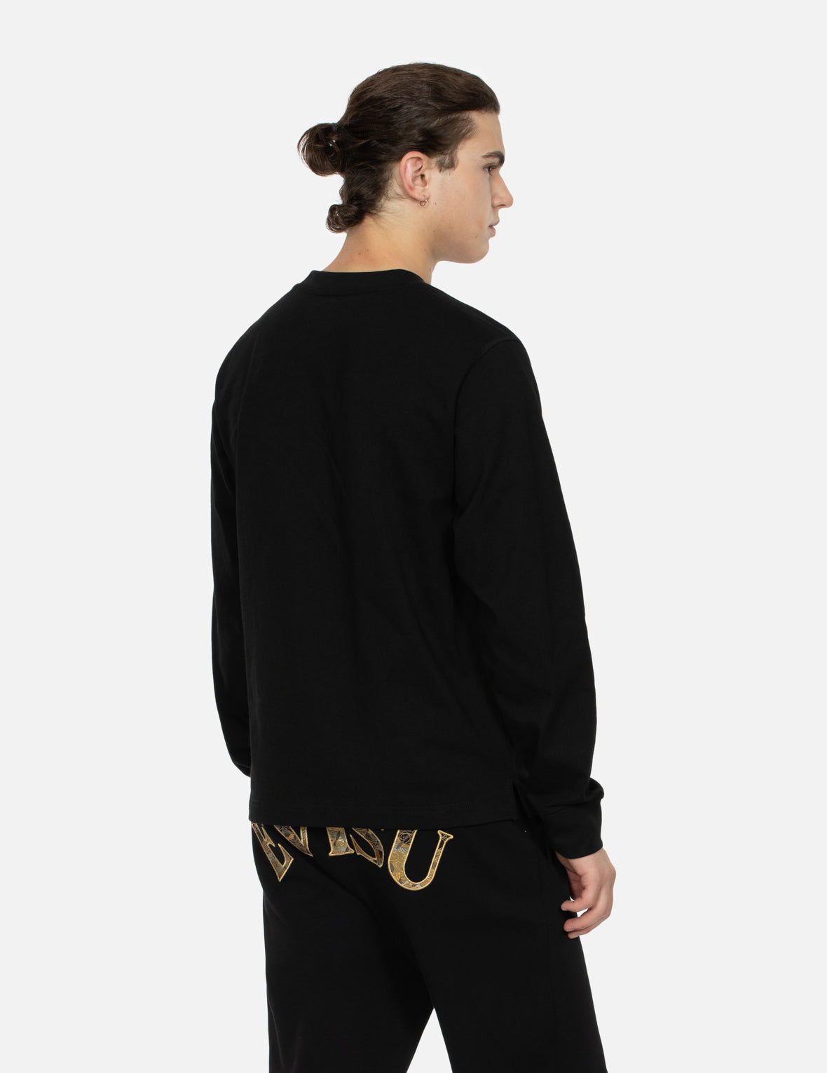 海鷗織錦貼布常規版型長袖T恤