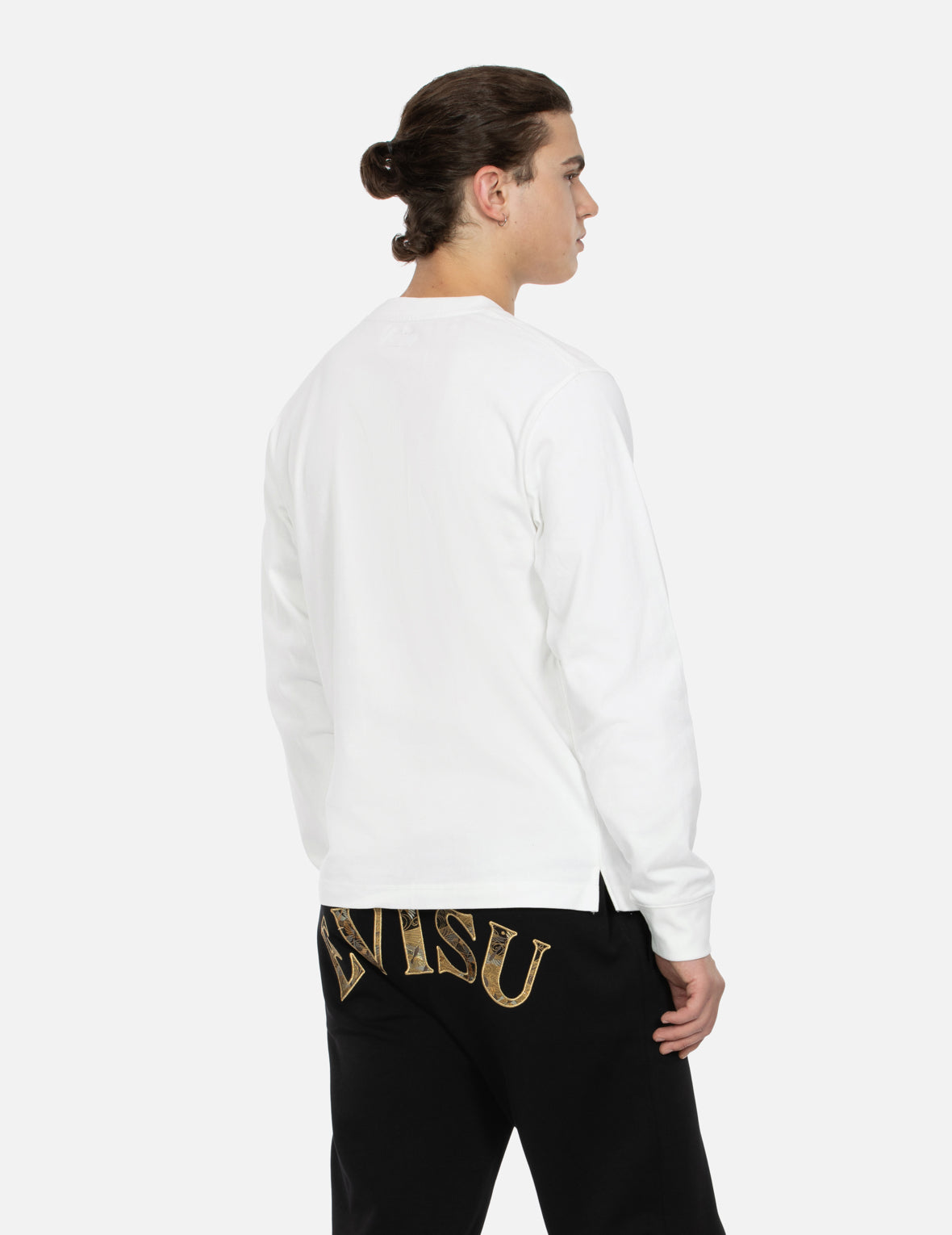 海鷗織錦貼布常規版型長袖T恤