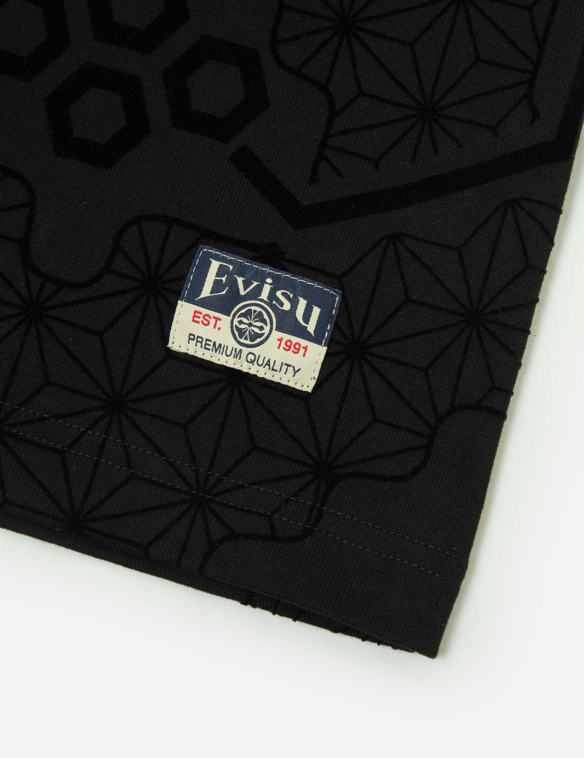 海鷗刺繡與滿地植絨圖案寬版休閒T恤