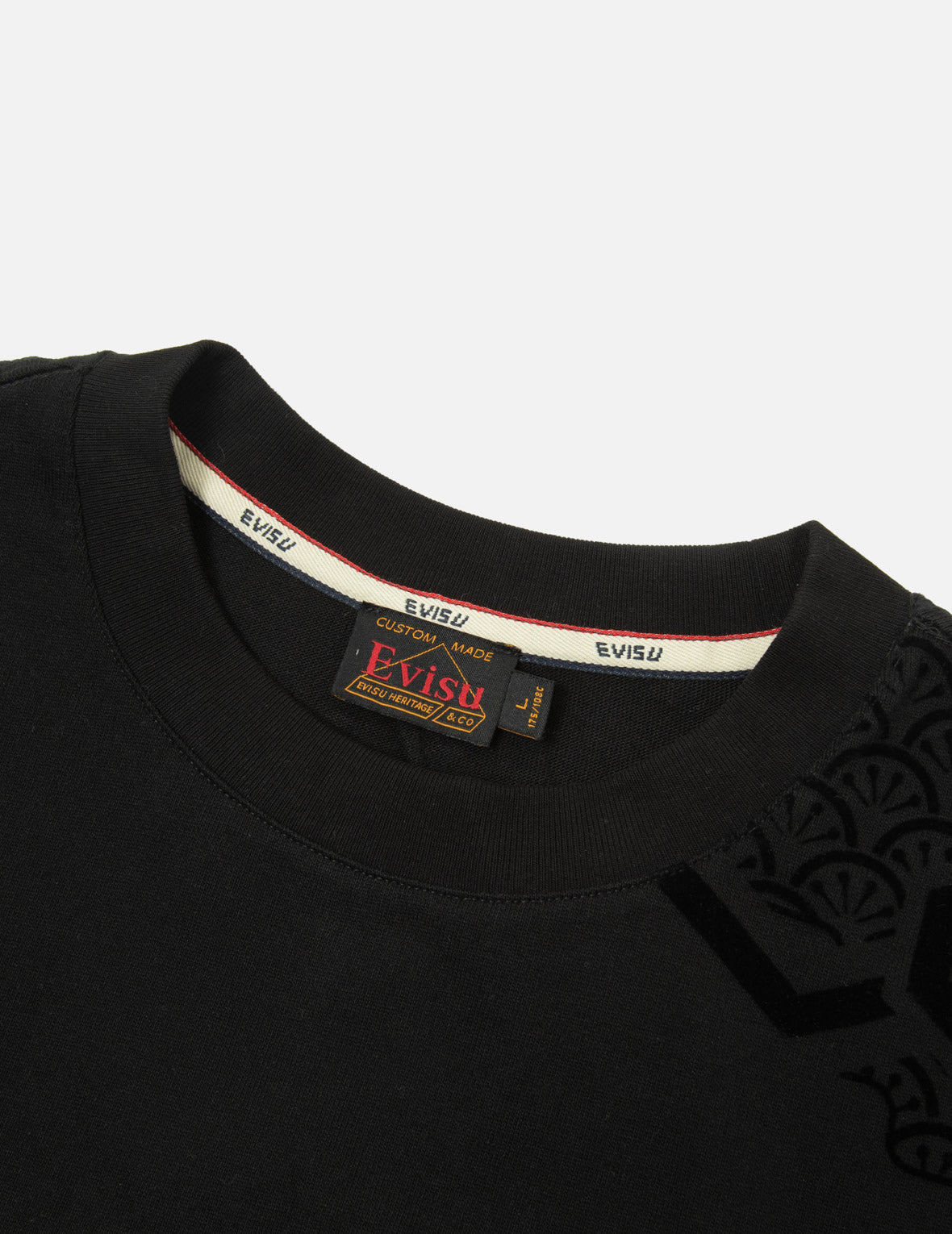 海鷗刺繡與滿地植絨圖案寬版休閒T恤