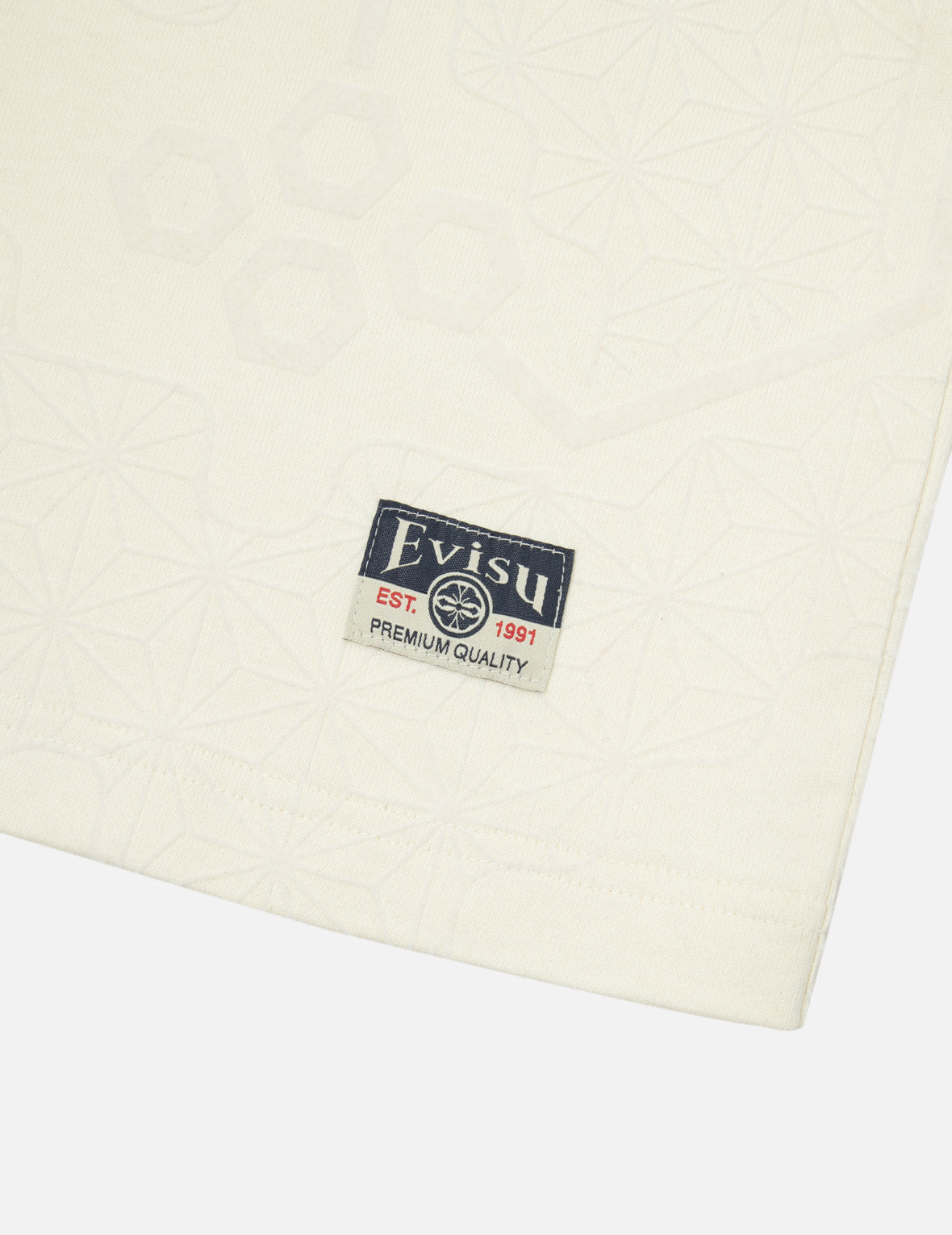 海鷗刺繡與滿地植絨圖案寬版休閒T恤