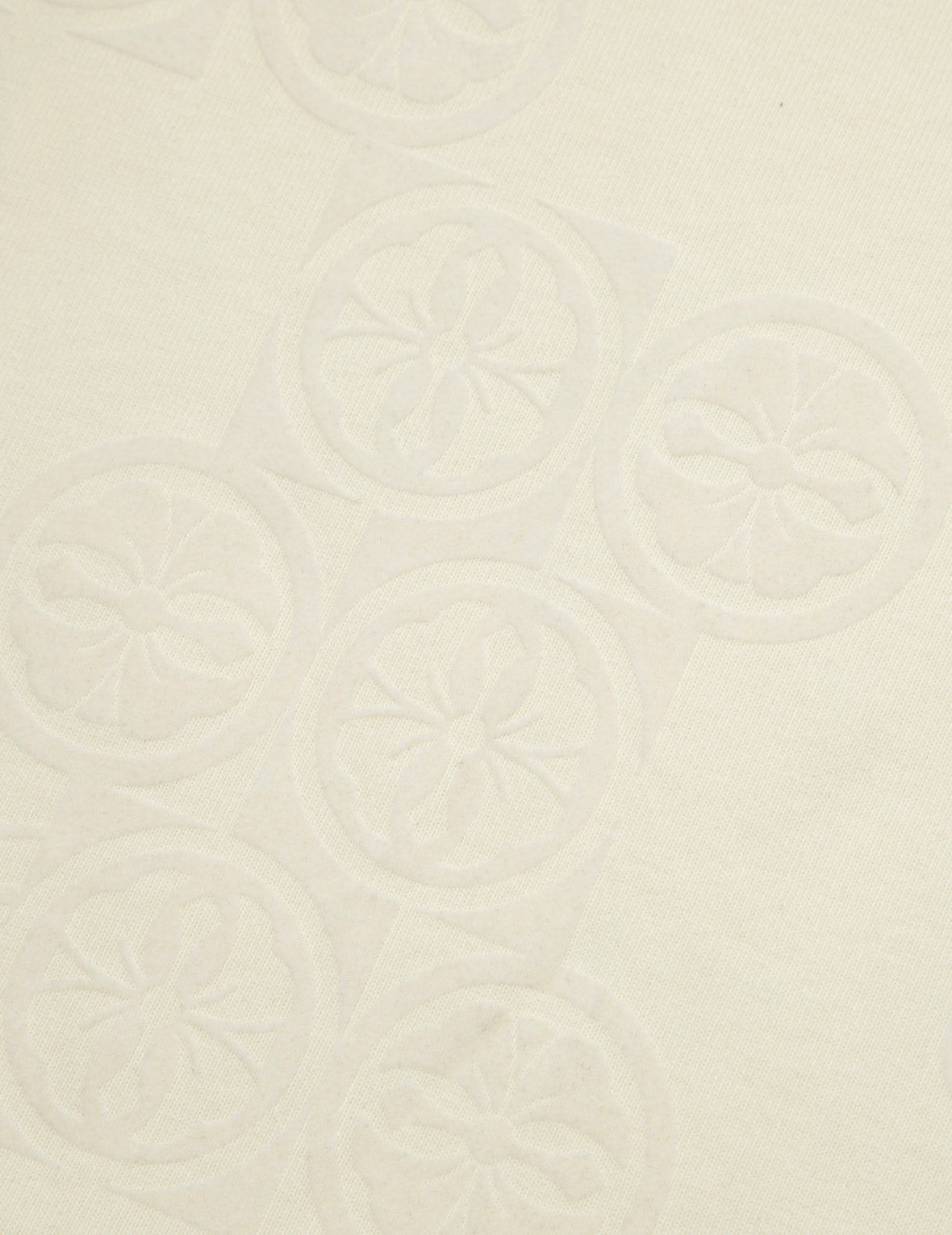 海鷗刺繡與滿地植絨圖案寬版休閒T恤