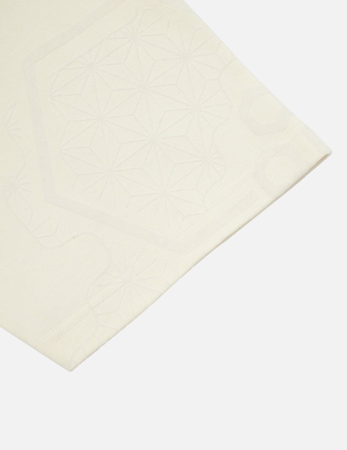 海鷗刺繡與滿地植絨圖案寬版休閒T恤