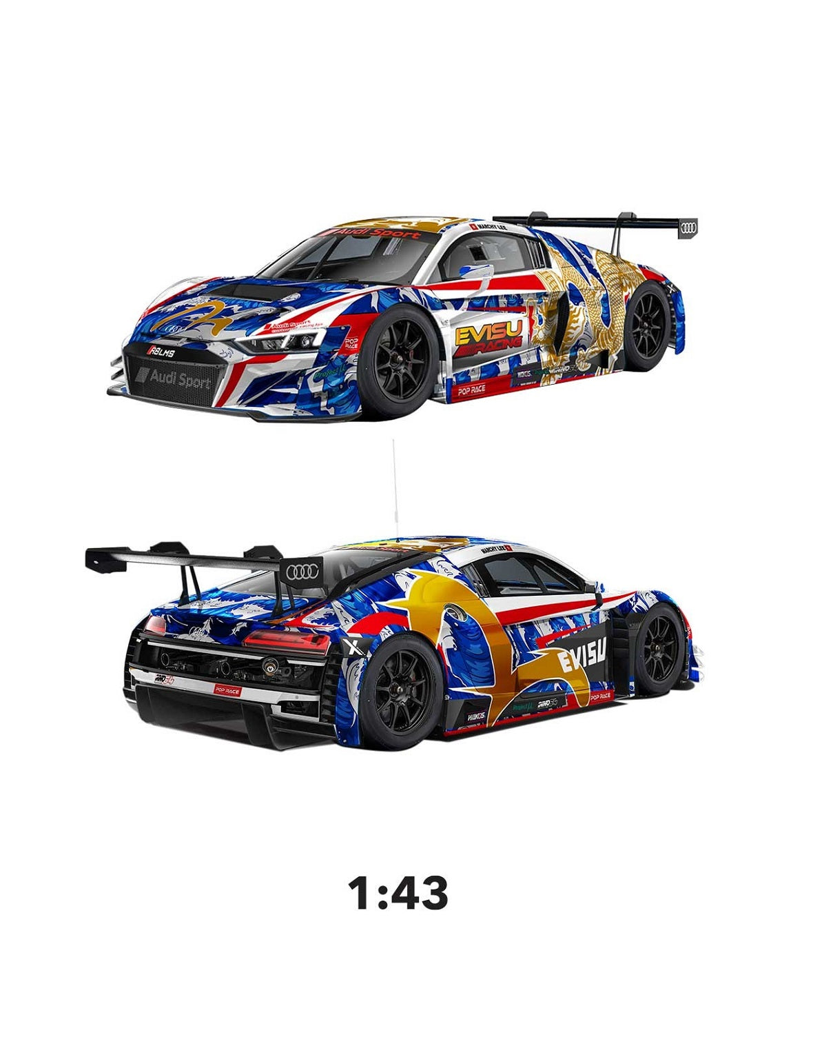 EVISU X Audi Sport- 1:43 Scale Model Car