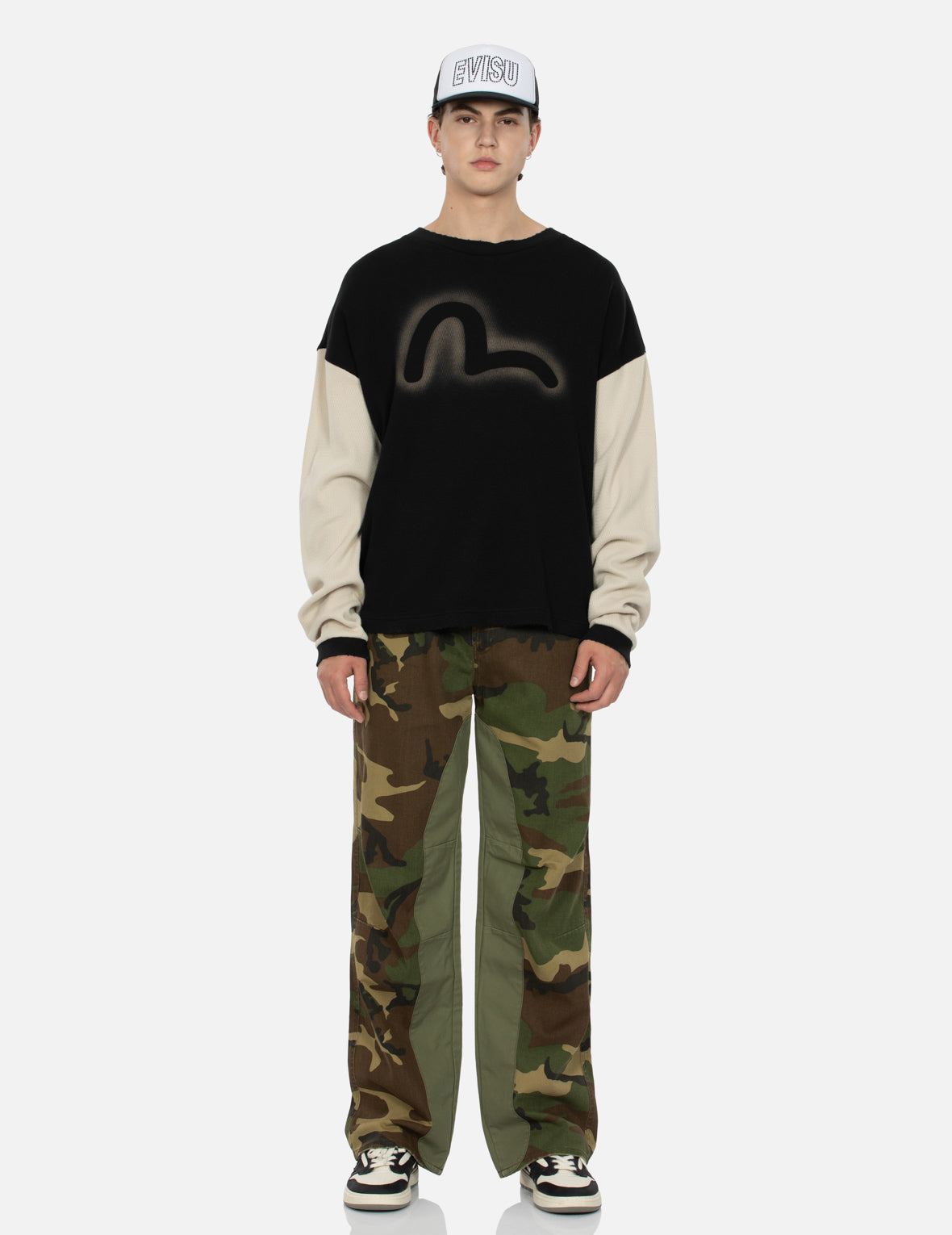 Potassium Spray Seagull Boxy Long-sleeve T-Shirt