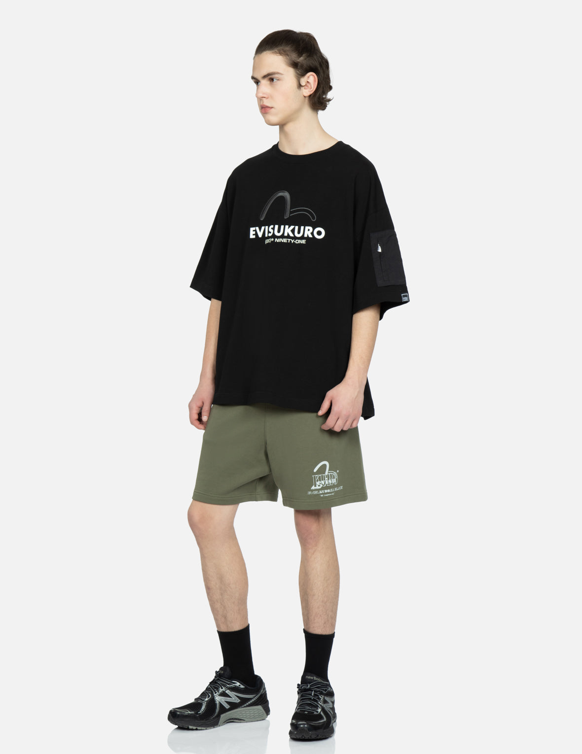 Logo and Seagull Print Sweat Shorts