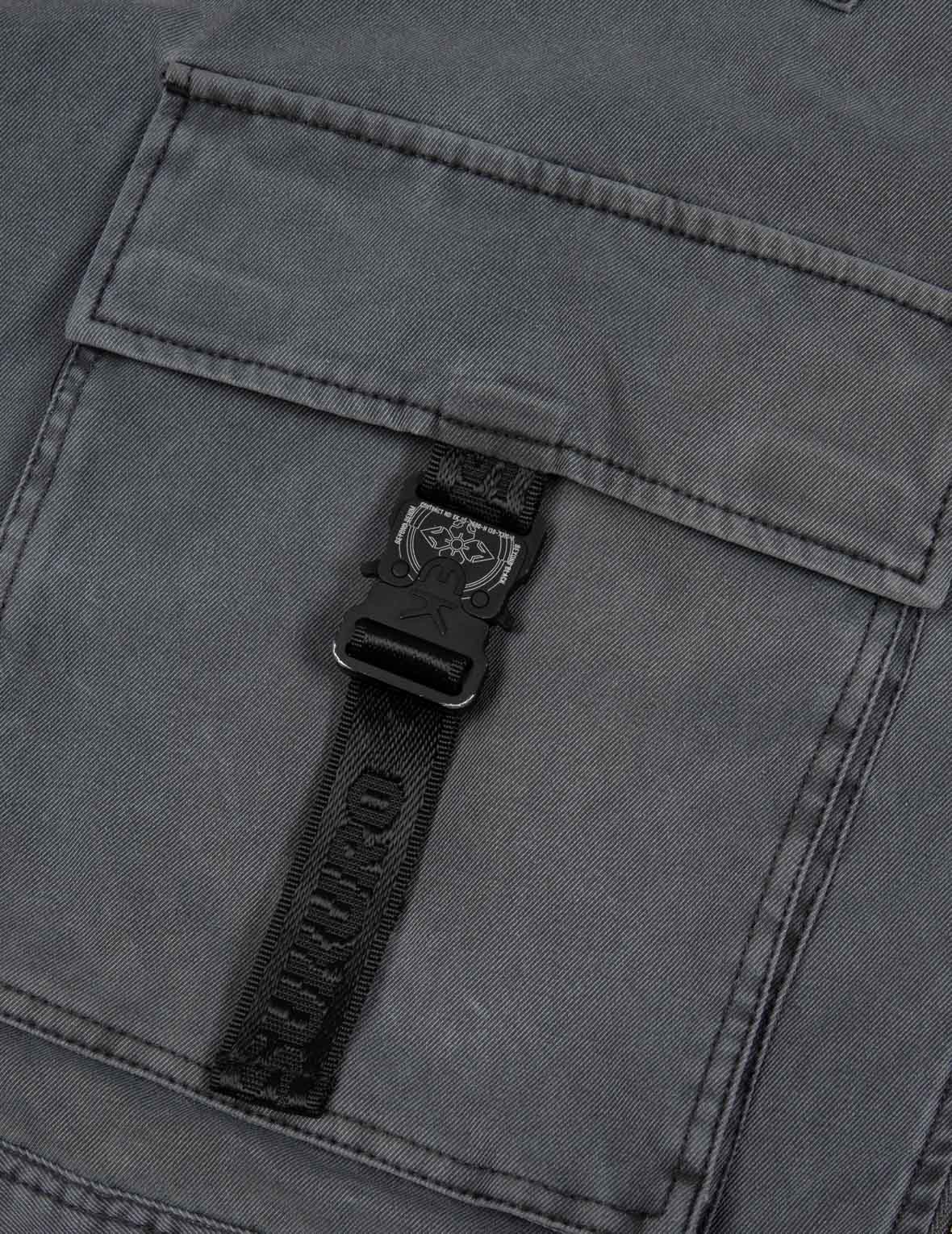 多口袋超寬版工裝外套