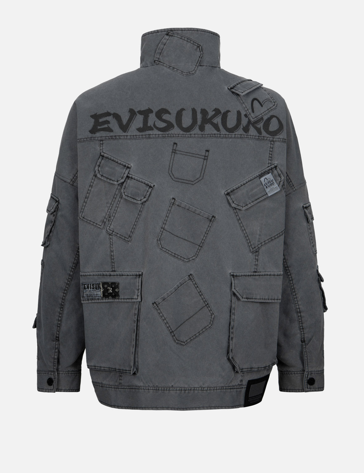 多口袋超寬版工裝外套