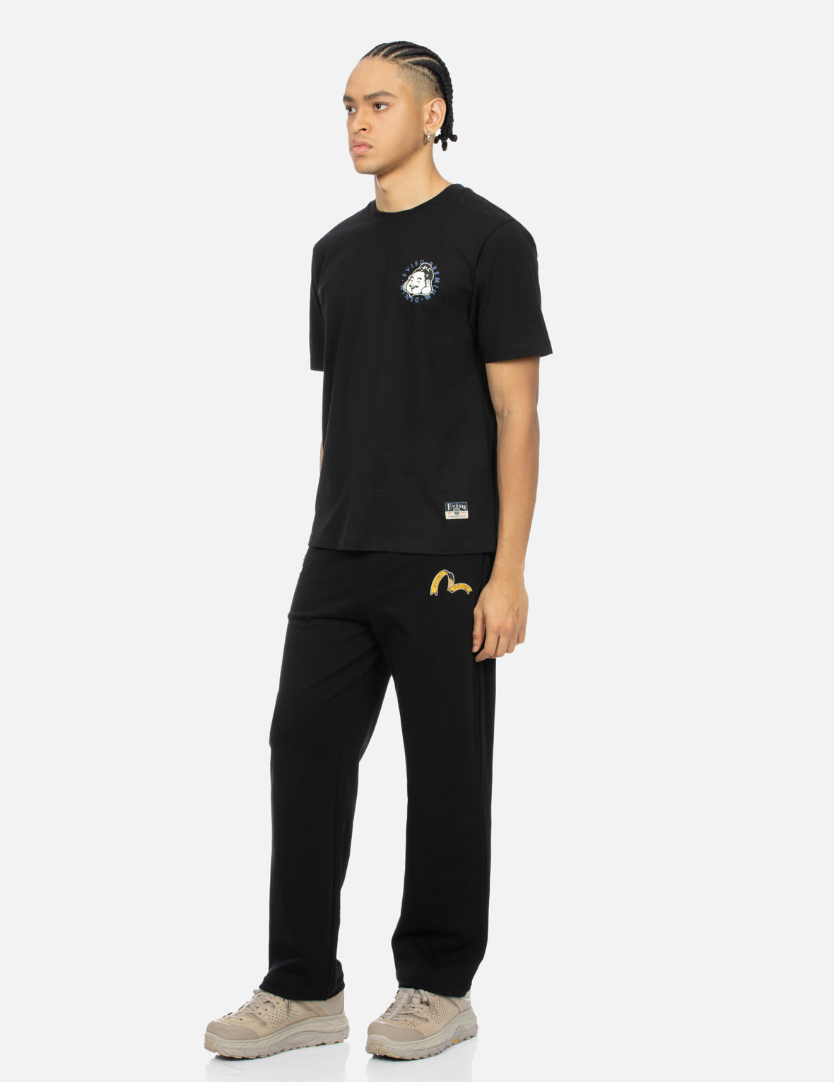 玩樂佛頭與重疊海鷗大M印花常規版型T恤