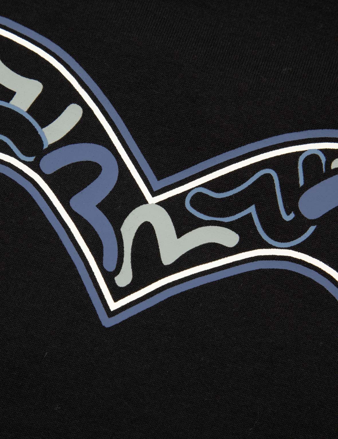 玩樂佛頭與重疊海鷗大M印花常規版型T恤