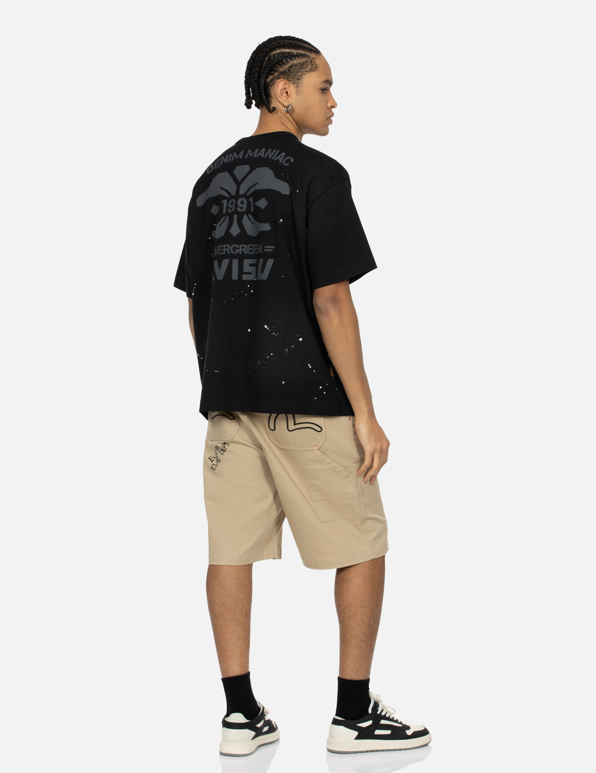 Logo Embroidery and Multi-print Loose Fit T-shirt