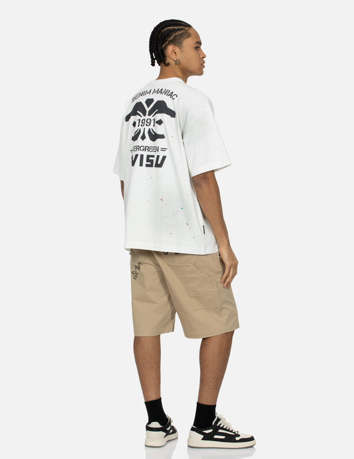 Logo Embroidery and Multi-print Loose Fit T-shirt