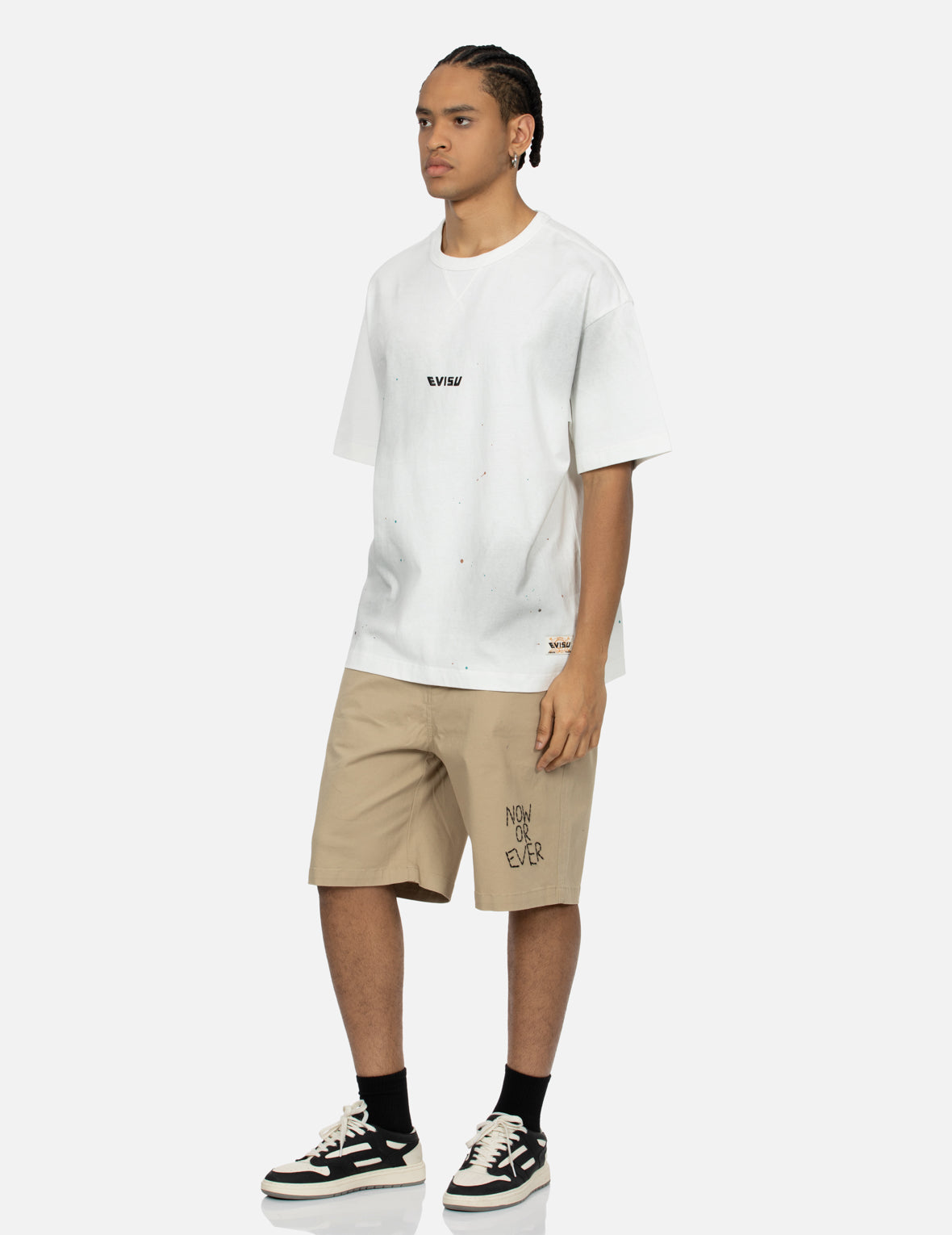 Logo Embroidery and Multi-print Loose Fit T-shirt