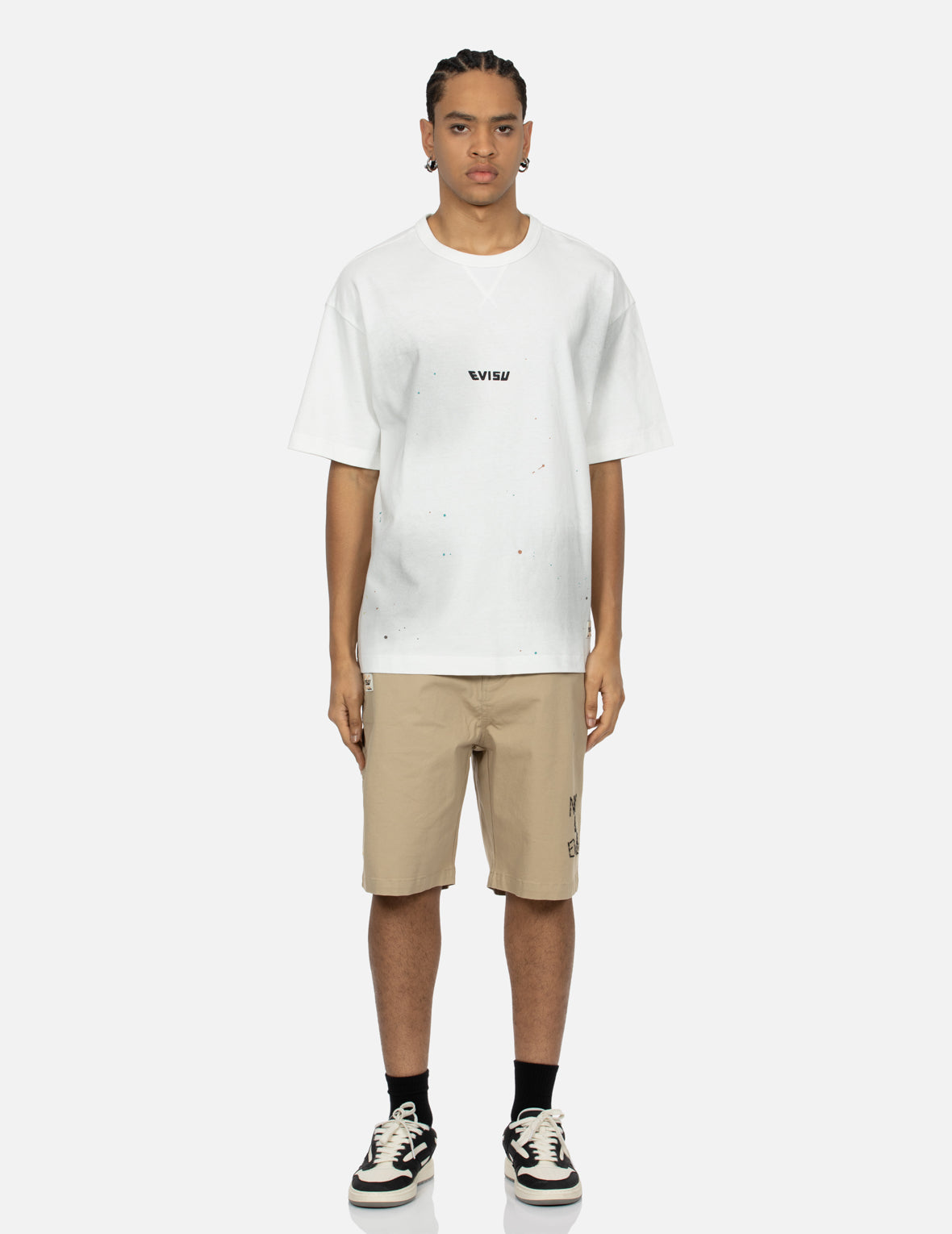 Logo Embroidery and Multi-print Loose Fit T-shirt