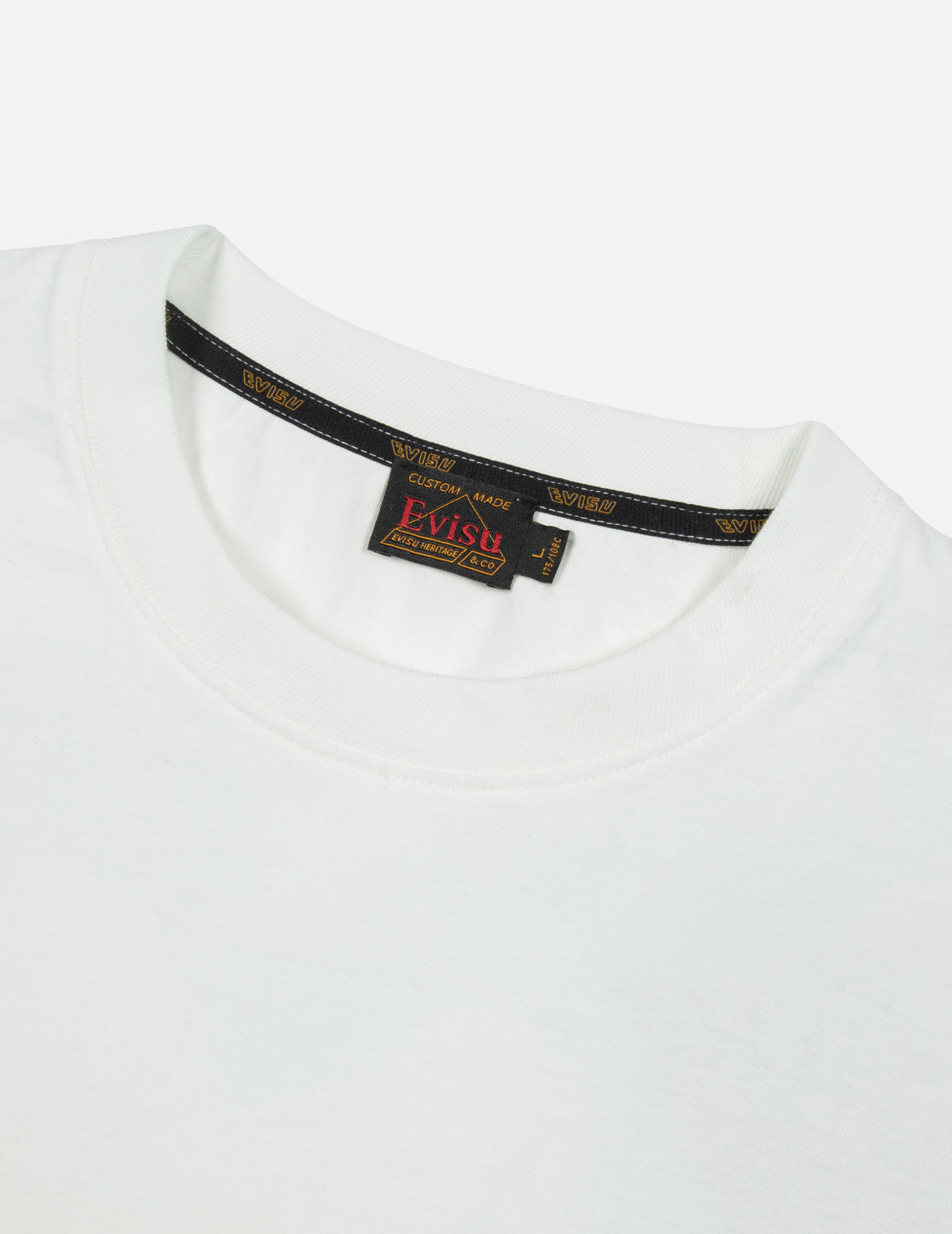 發泡線跡家花和海鷗大M印花寬版T恤