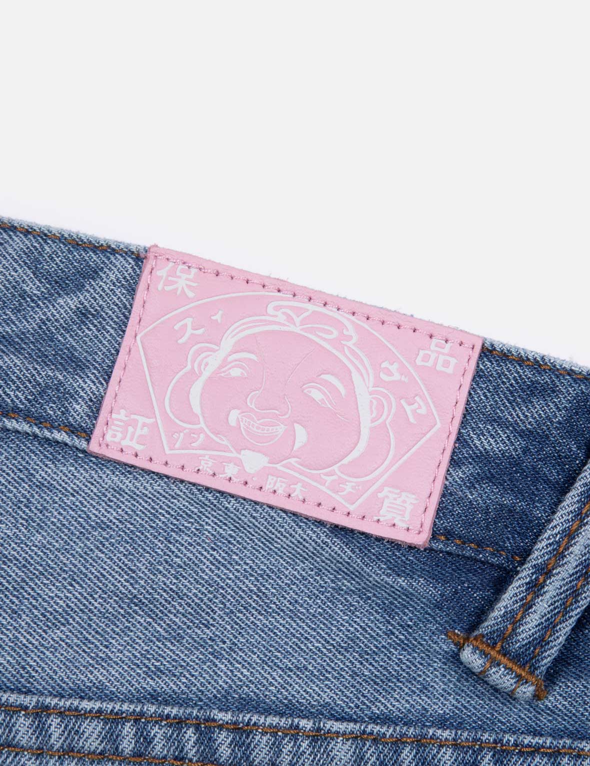 Seagull and Heart Embossed Fashion Fit Jeans