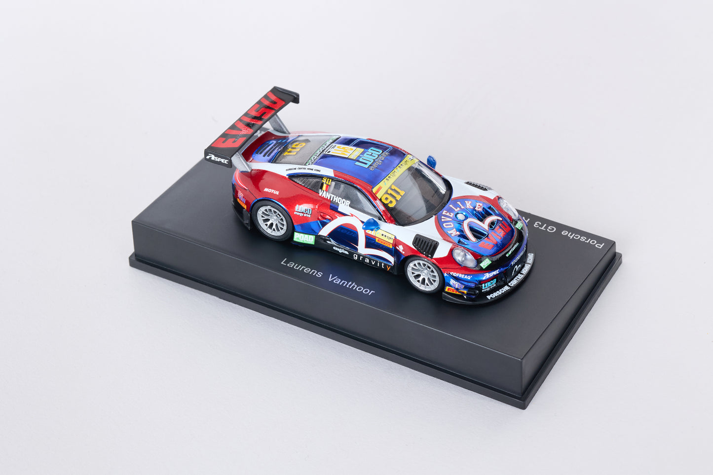 EVISU X PORSCHE GT3 R 1:64 Scale Diecast Model Car