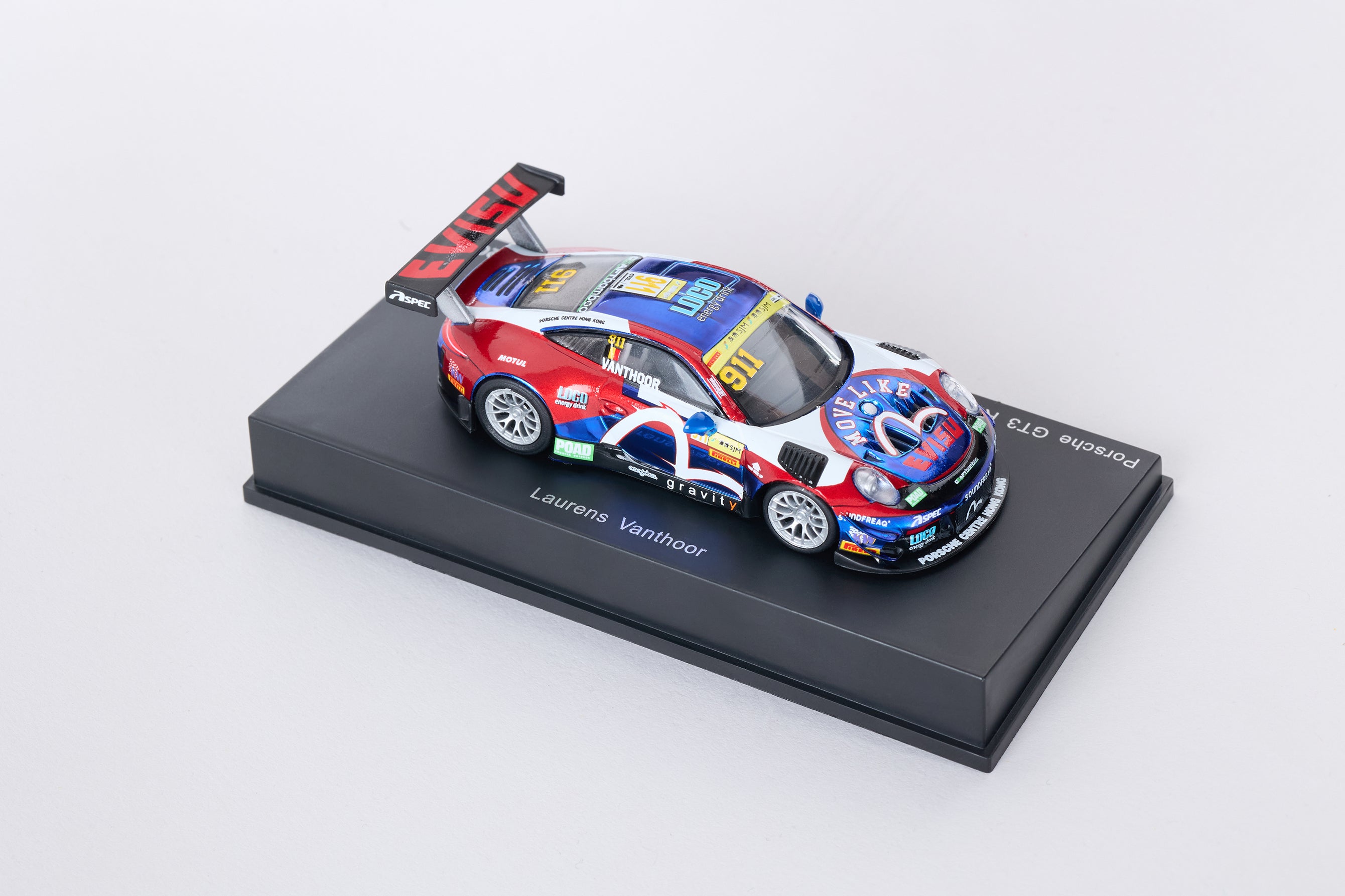 EVISU X PORSCHE GT3 R 1:64 Scale Diecast Model Car