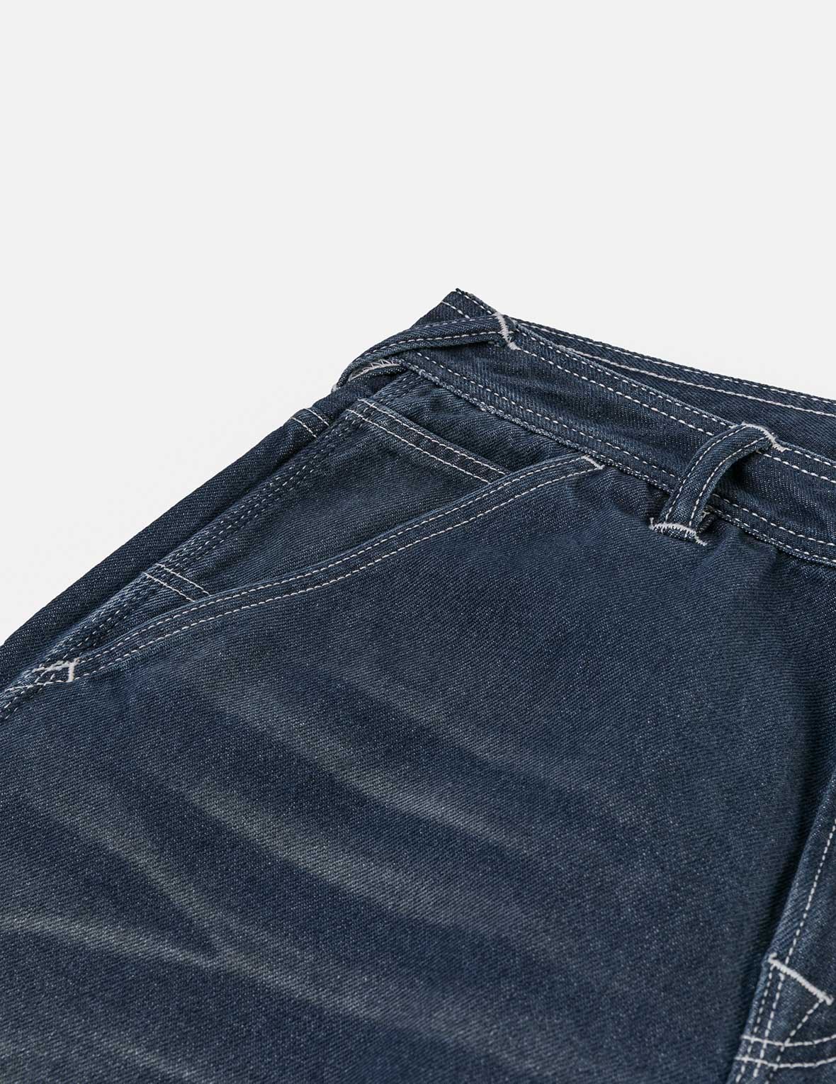 Distressed Seagull Print Loose Fit Cargo Jeans