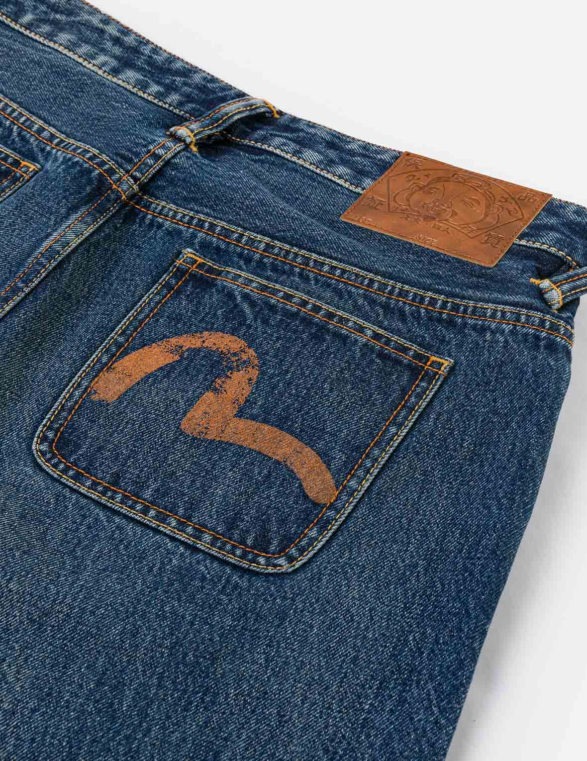 Distressed Seagull Print Regular Fit Denim Jeans