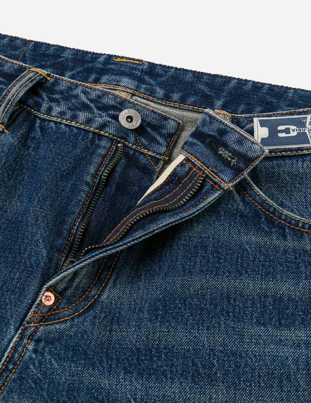 Distressed Seagull Print Regular Fit Denim Jeans