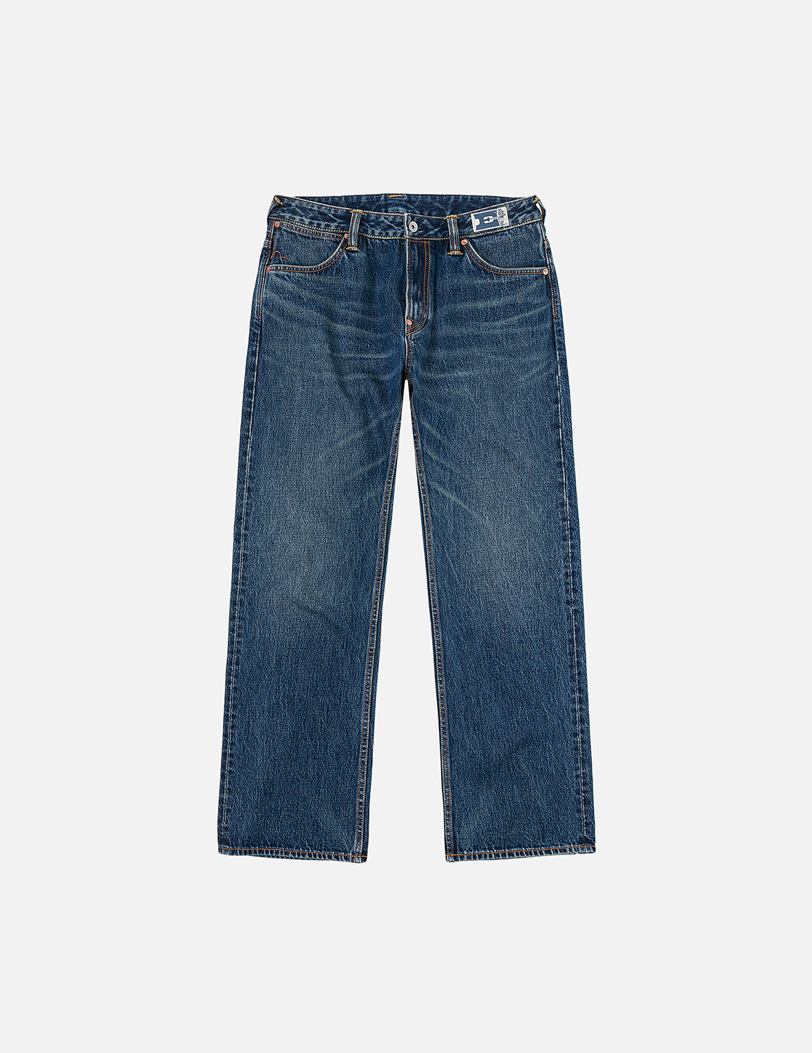 Distressed Seagull Print Regular Fit Denim Jeans