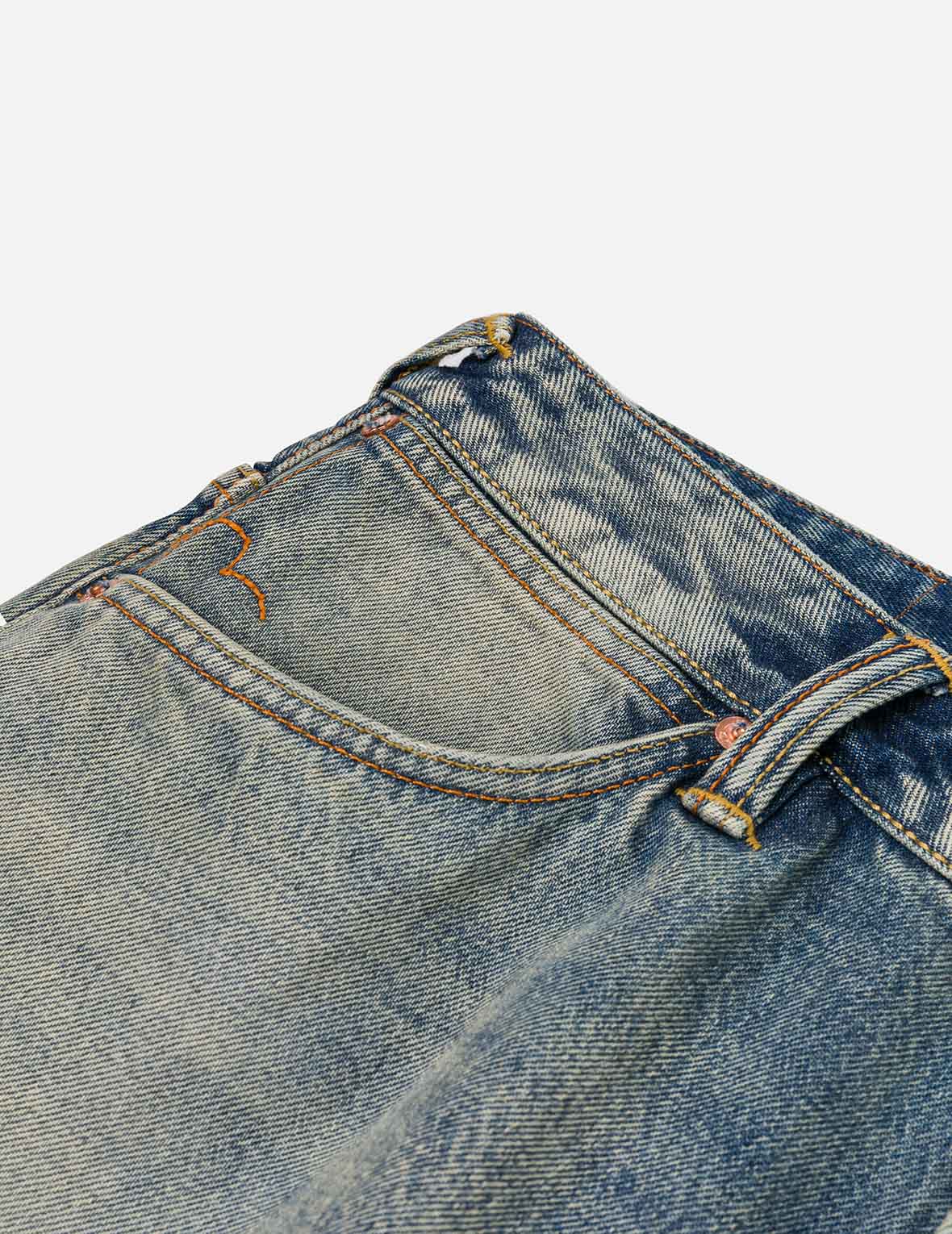 Distressed Seagull Print Regular Fit Denim Jeans