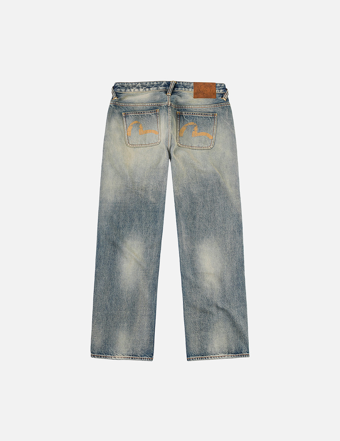 Distressed Seagull Print Regular Fit Denim Jeans