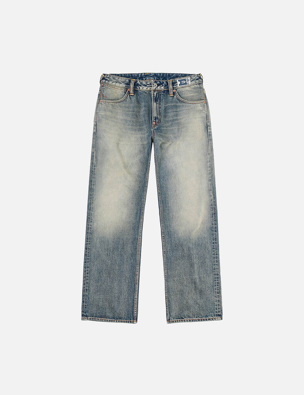 Distressed Seagull Print Regular Fit Denim Jeans