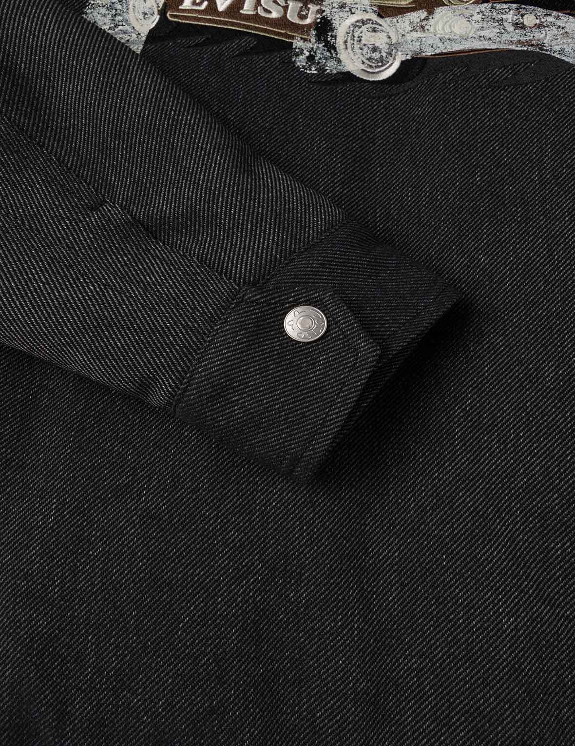 Classic 50s Car and Seagull Print Relax Fit Work Jacket