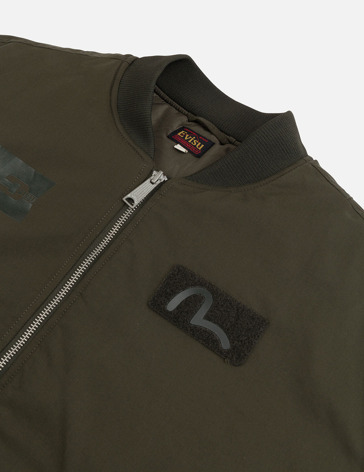 E and Seagull Appliqué Print Regular Fit Bomber Jacket