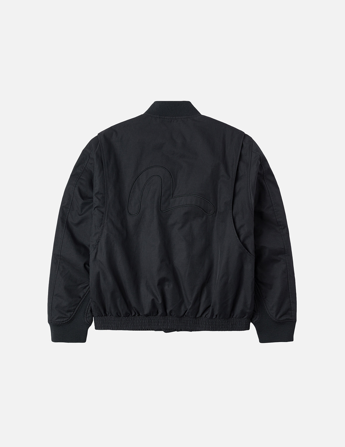 多重商標刺繡徽章常規版型夾棉飛行員外套