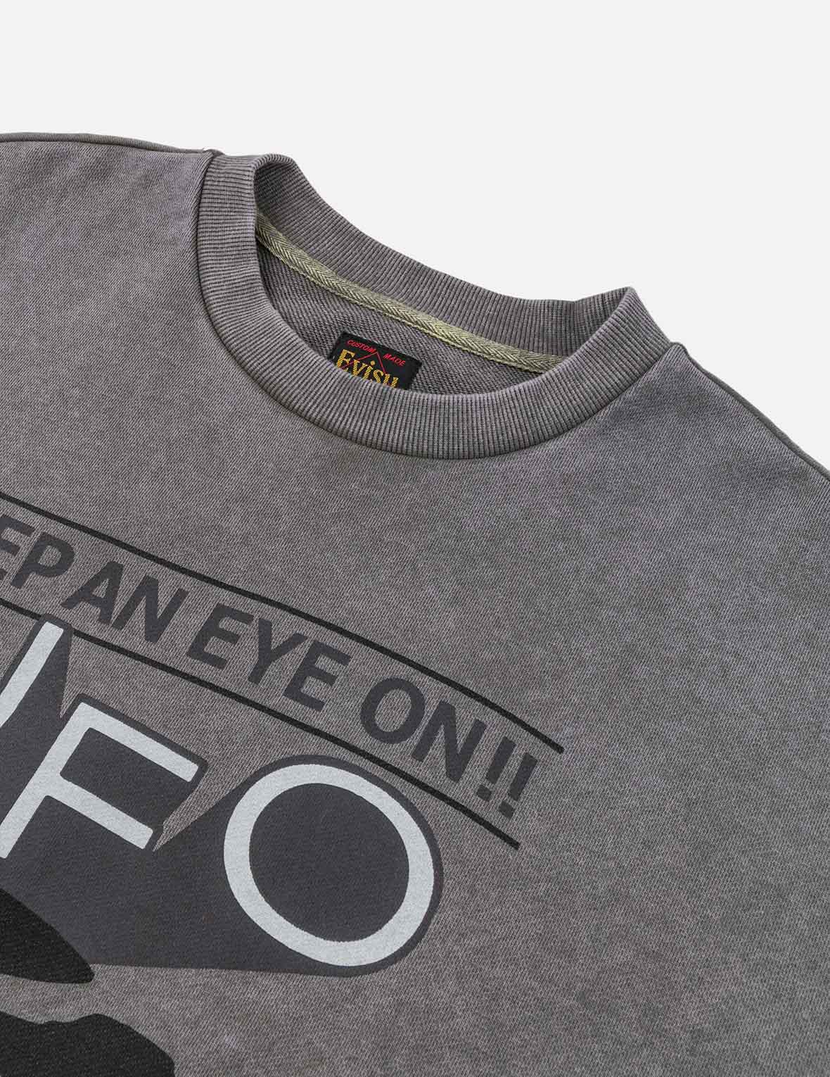 UFO Print and Seagull Appliqué Relax Fit Hoodie