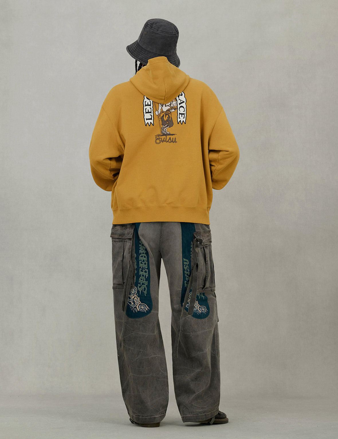 American Ebisu and Seagull Print Relax Fit Hoodie