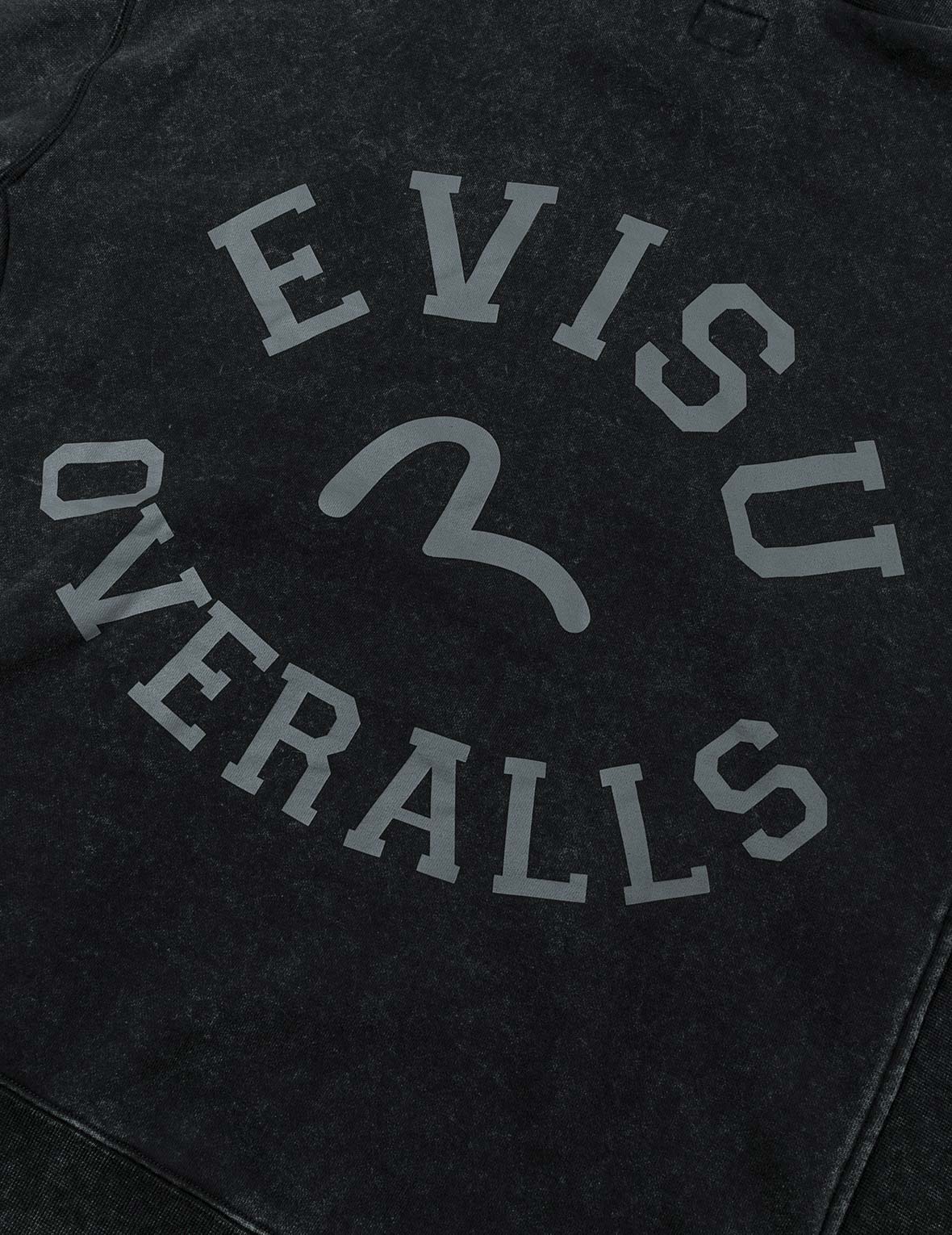 Washed Seagull and Logo Print Relax Fit Hoodie