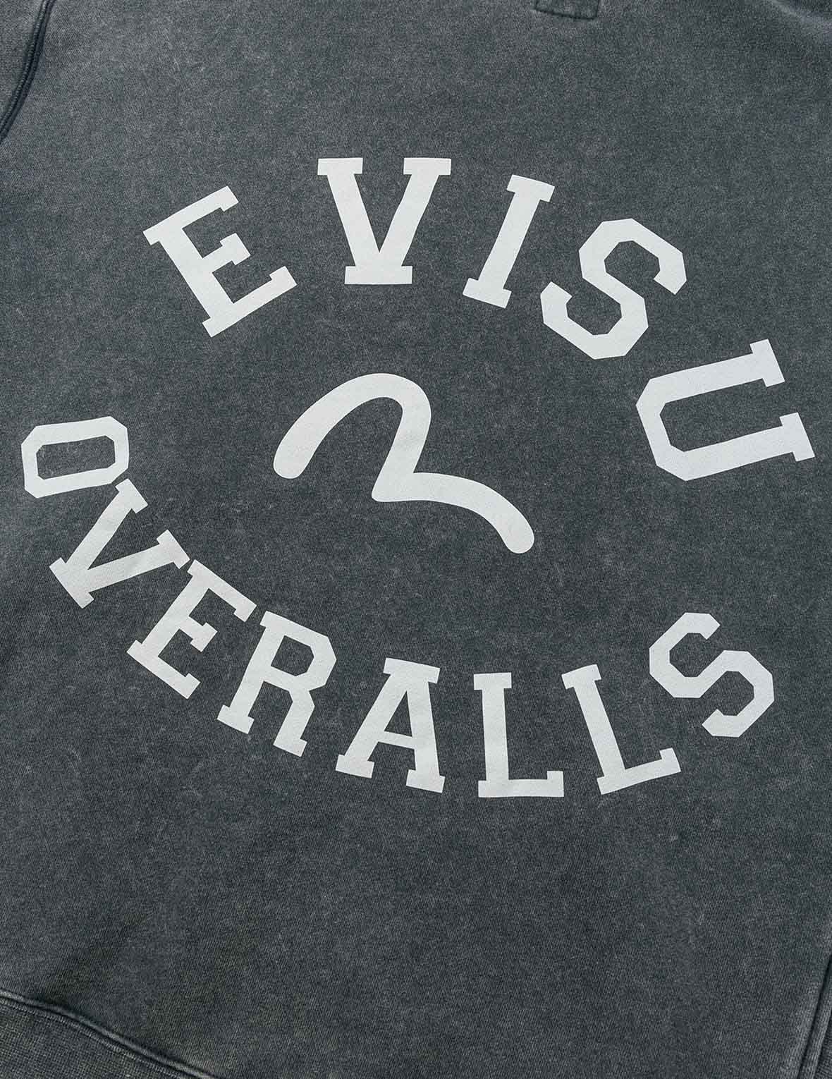 Washed Seagull and Logo Print Relax Fit Hoodie