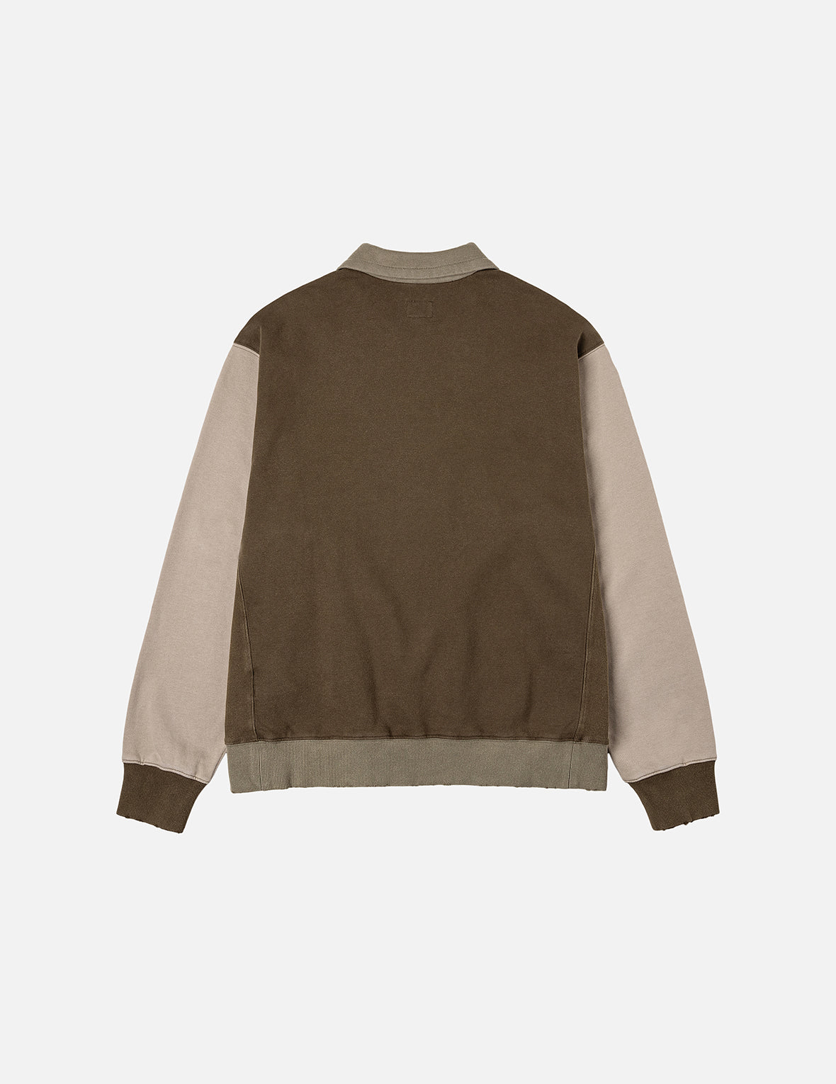 商標貼布常規版型半拉鍊拼色衛衣