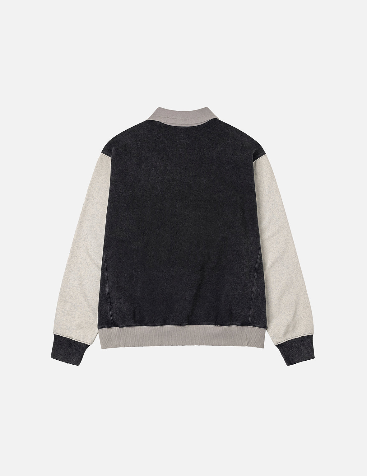 商標貼布常規版型半拉鍊拼色衛衣