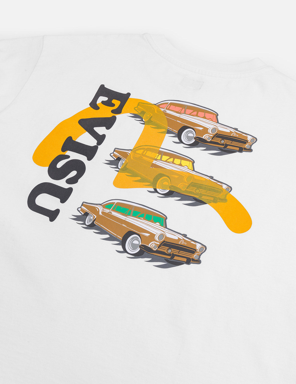 Classic 50s Cars Print Relax Fit Long-sleeve T-shirt